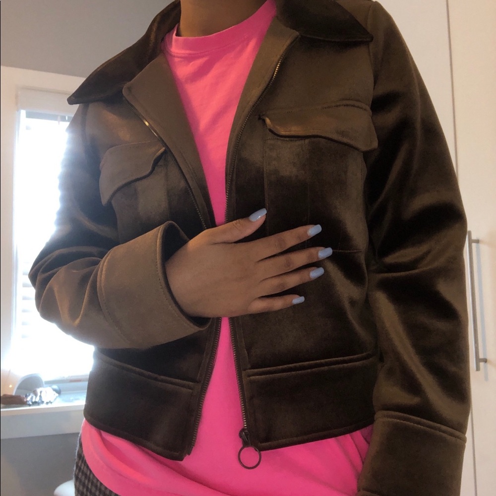 Zara Brown Velveteen Jacket